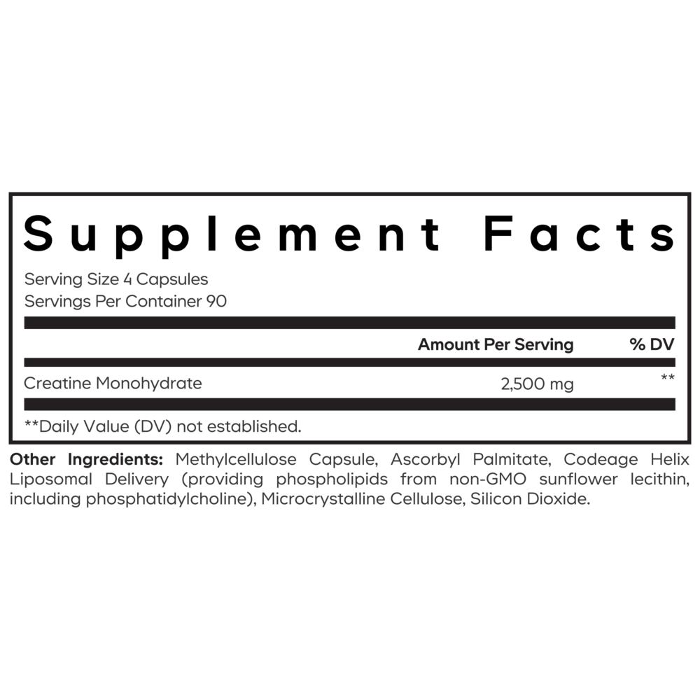 Codeage Liposomal Creatine Monohydrate, 90 Servings