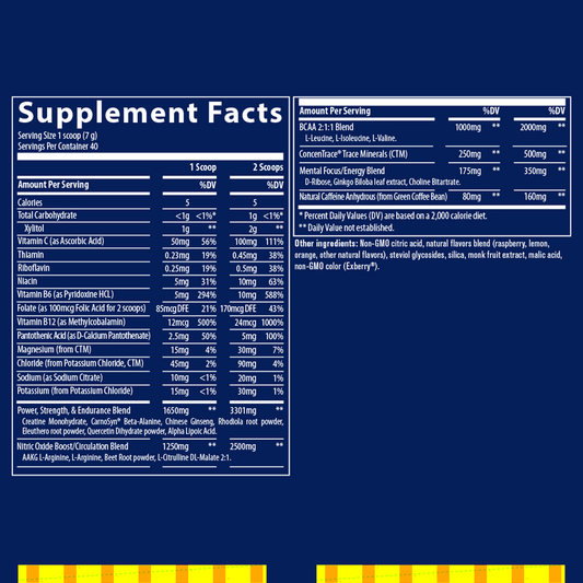 Trace Minerals Research Pre-Workout Clean Energy Powder, 40 Servings