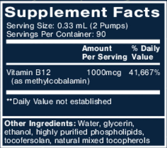 Quicksilver Liposomal Methyl B-12 (Sublingual)