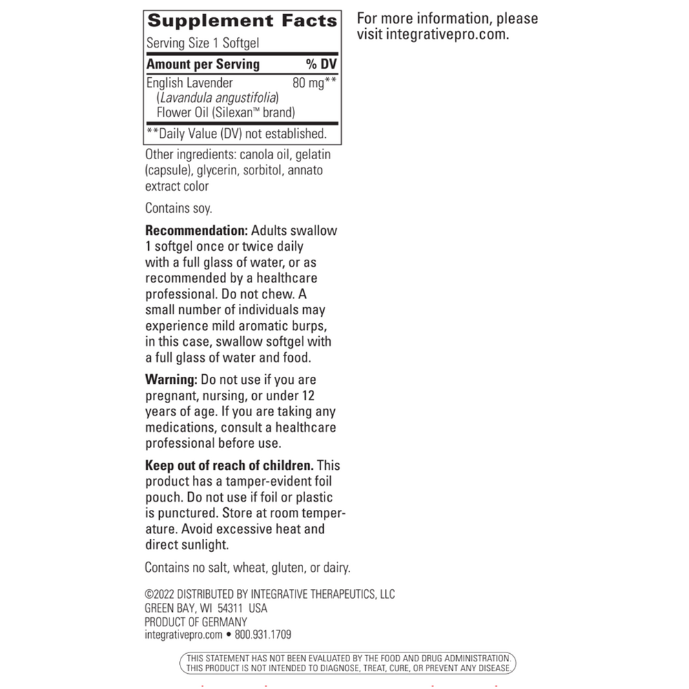 Integrative Therapeutics Lavela WS 1265