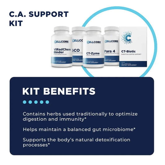 Cellcore CA Support Kit 3-Month Protocol (Treats Yeast Overgrowth, Gut Imblances)