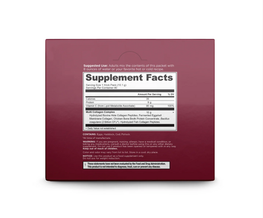 Ancient Nutrition Multi Collagen Protein Stick Packs (Unflavored), 40 Servings