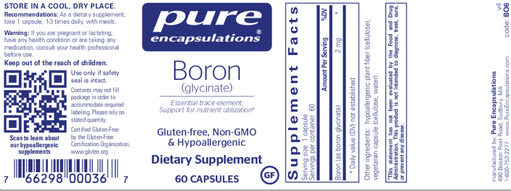Pure Encapsulations Boron (Glycinate)