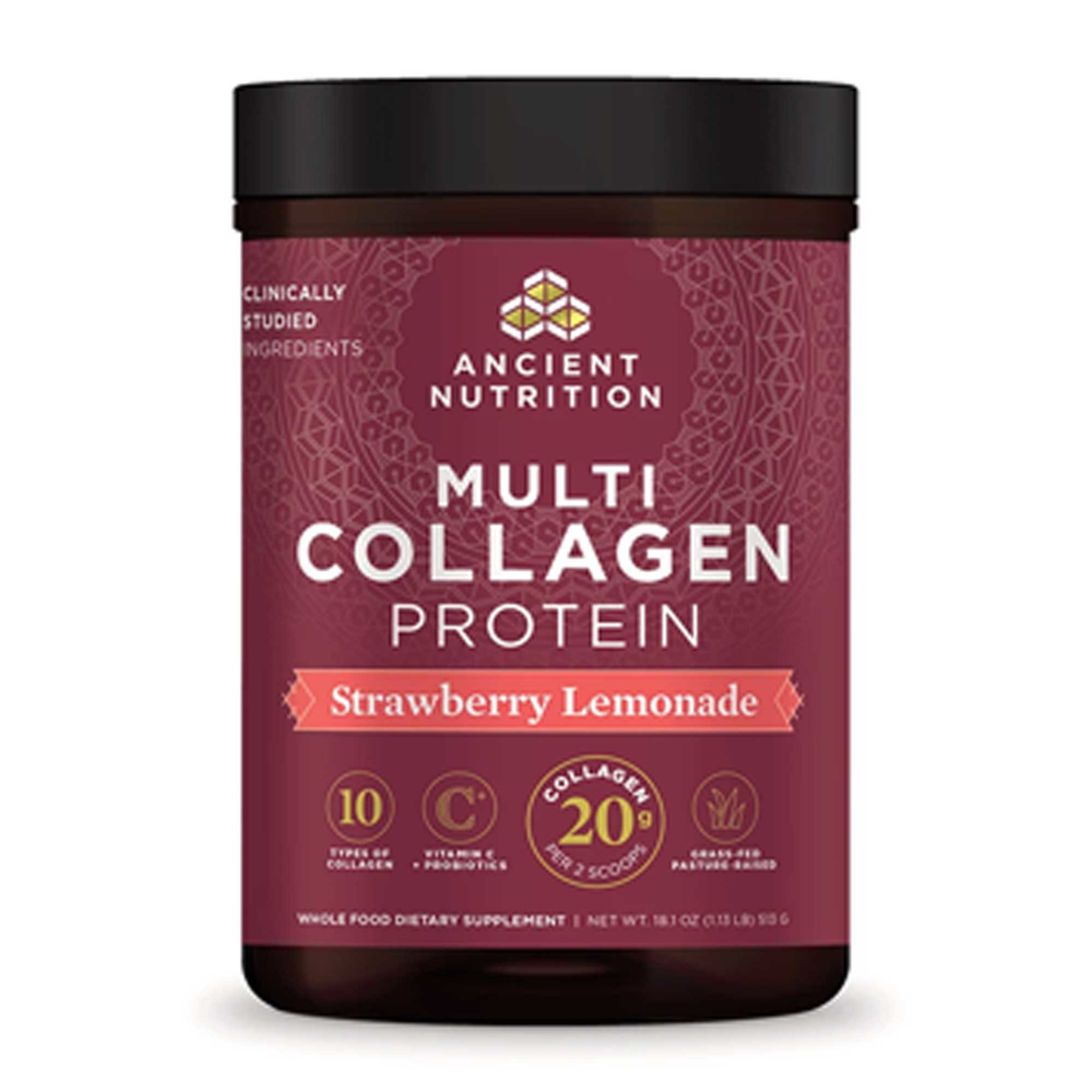 Ancient Nutrition Multi Collagen Protein (Strawberry Lemonade), 45 Servings