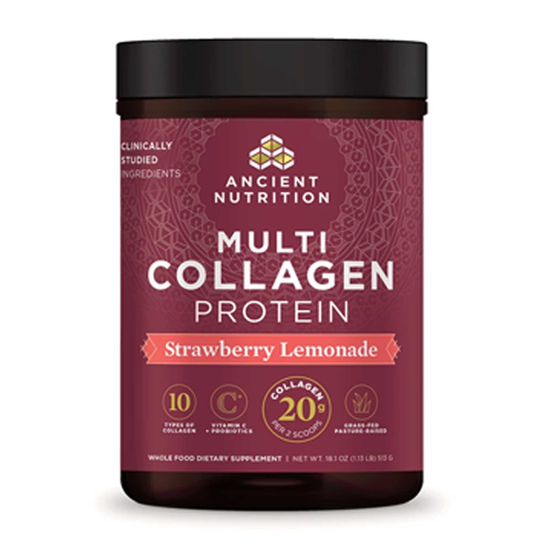 Ancient Nutrition Multi Collagen Protein (Strawberry Lemonade), 45 Servings