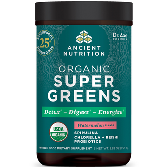 compare product Ancient Nutrition Organic SuperGreens Powder (Watermelon), 25 Servings