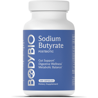 compare product BodyBio Sodium Butyrate 100 Capsules