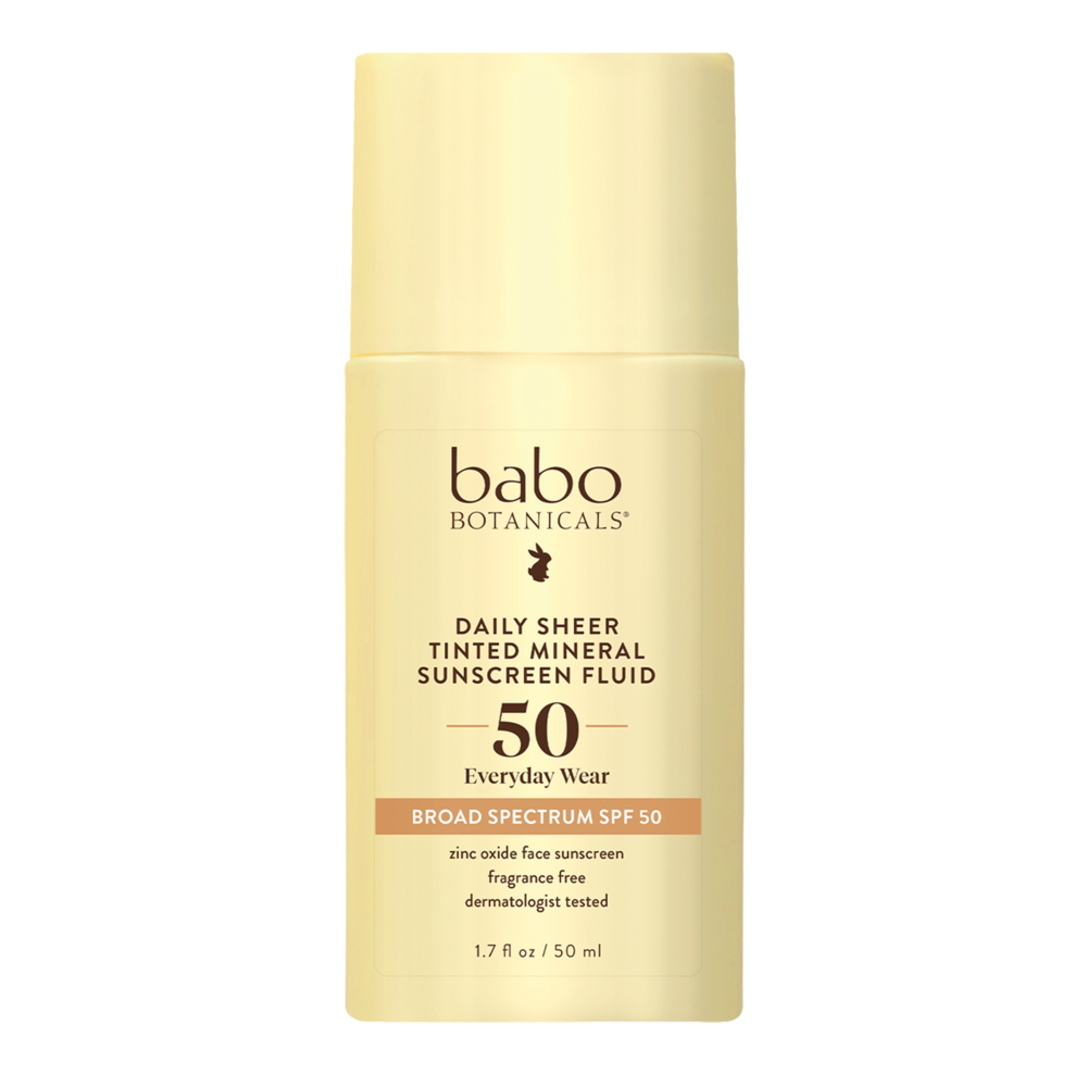Babo Botanicals Daily Sheer Tinted Mineral Sunscreen Fluid SPF50