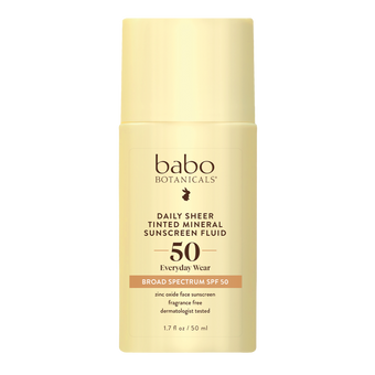 compare product Babo Botanicals Daily Sheer Tinted Mineral Sunscreen Fluid SPF50