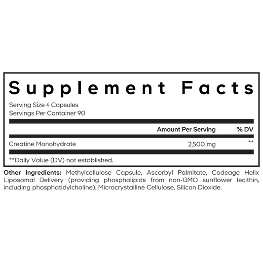 Codeage Liposomal Creatine Monohydrate, 90 Servings