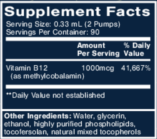 Quicksilver Liposomal Methyl B-12 (Sublingual)