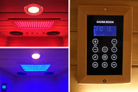 909MX Mini 1 Person Infrared Sauna 3 Sides Large glass panels