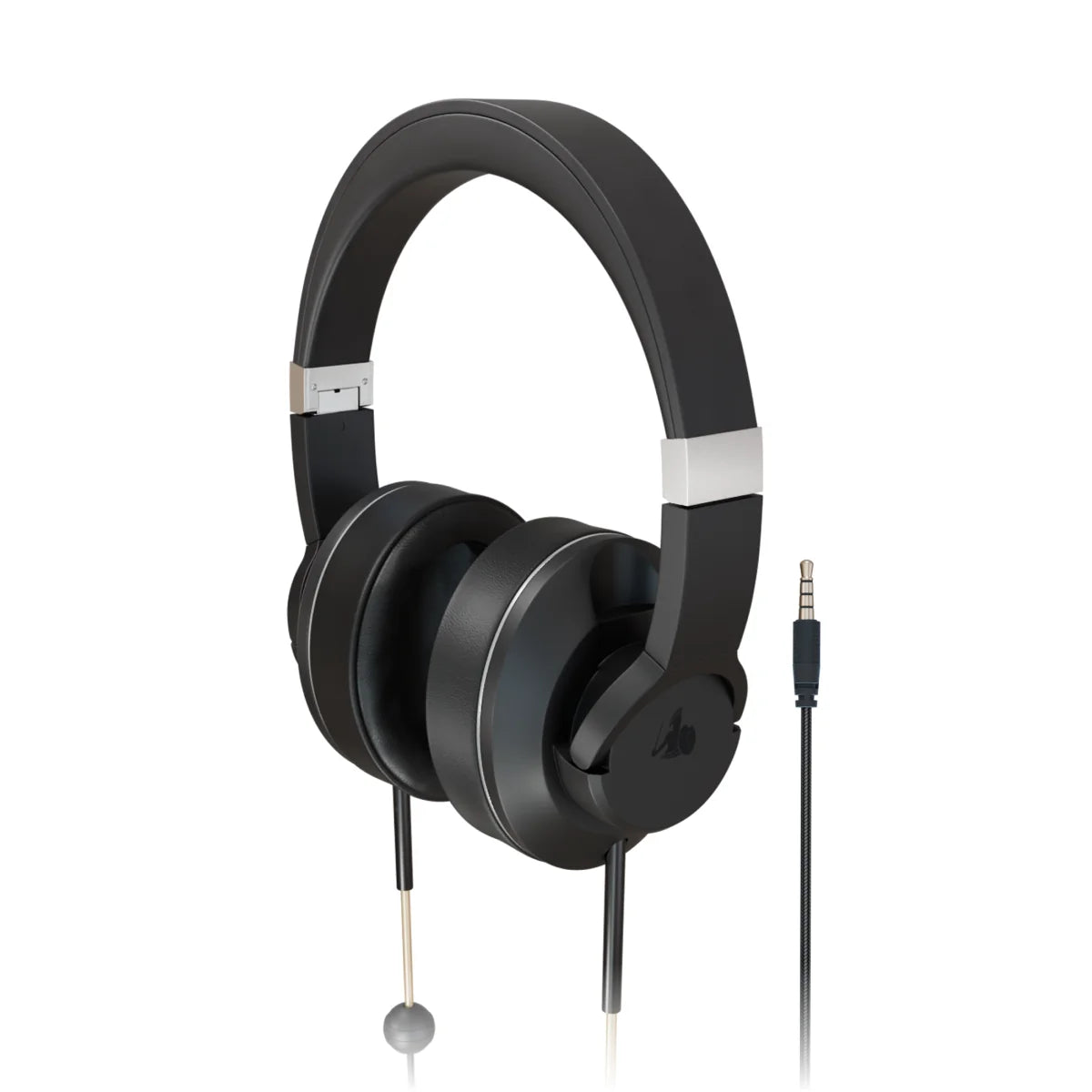 EMF Radiation-Free Air Tube Over-Ear Headphones with Built-In Mic and Full-Range Stereo Sound