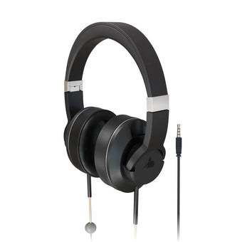 compare product EMF Radiation-Free Air Tube Over-Ear Headphones with Built-In Mic and Full-Range Stereo Sound