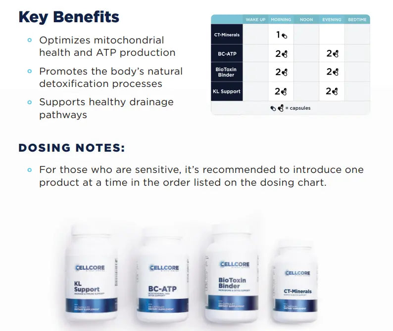 Cellcore Detox Support Protocol (Full 4 Month Kit)