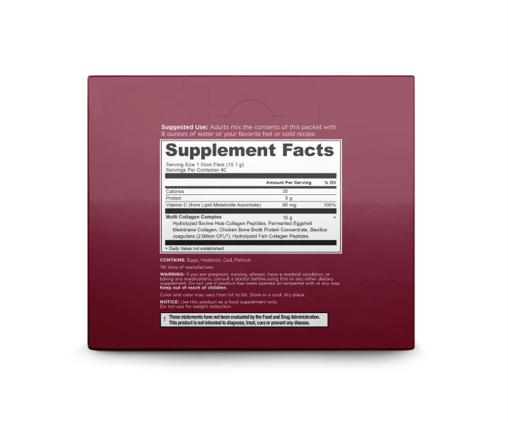 Ancient Nutrition Multi Collagen Protein Stick Packs (Unflavored), 40 Servings