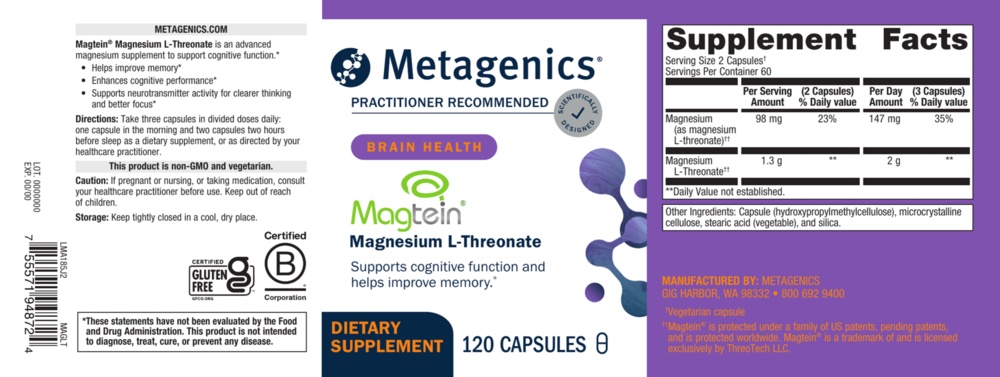Metagenics Magnesium L-Threonate Magtein
