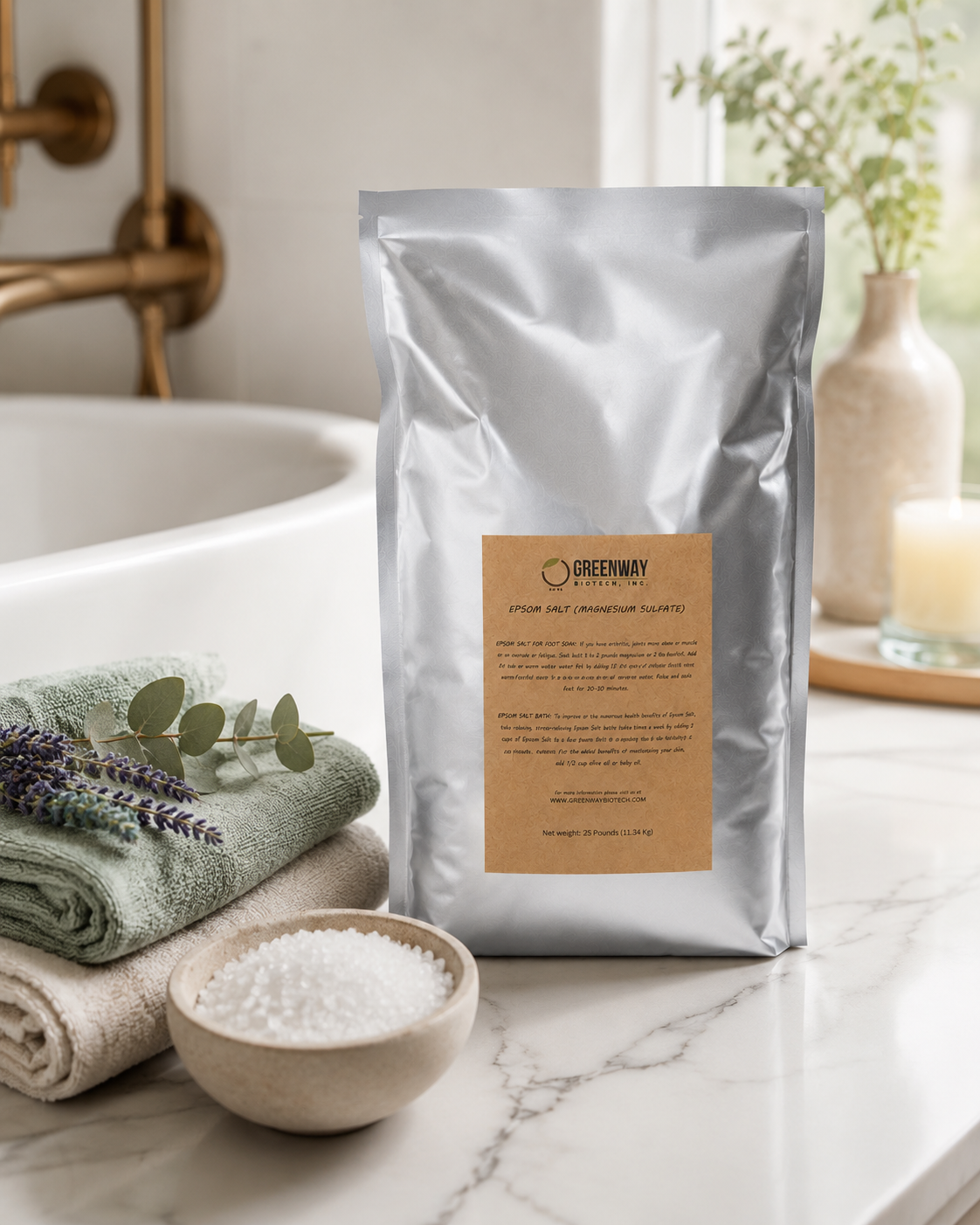 Epsom Salt USP Grade (Magnesium Sulfate) — Bath, Foot Soak & Garden