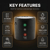 Portable Ice Bath Tub Pro - Water Chiller Compatible Cold Plunge Easy Recovery Solution